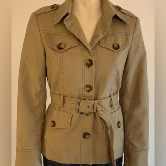 Michael Kors Khaki Sahara Trench Jacket - Picture 5 of 8
